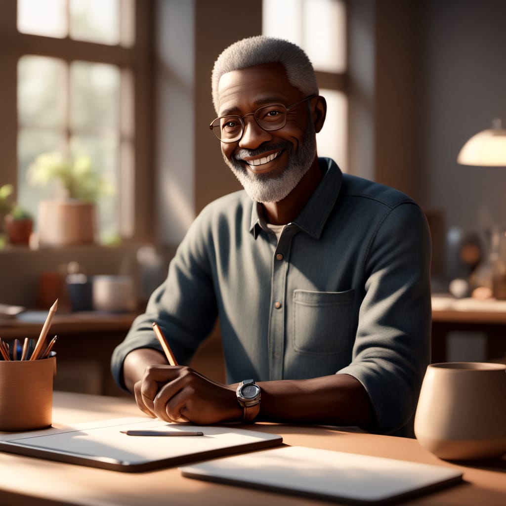 Guy at desk